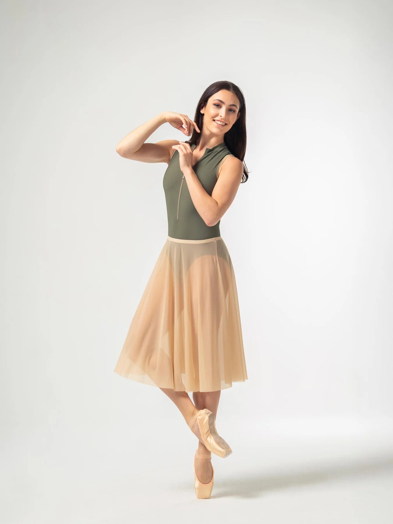 Long Mesh Rehearsal Skirt