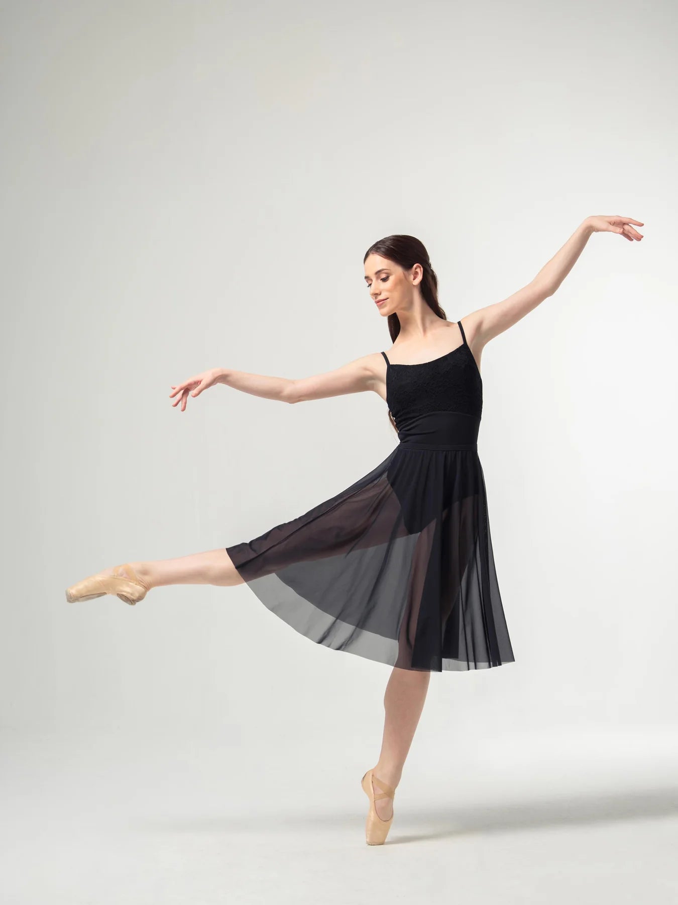 Long Mesh Rehearsal Skirt