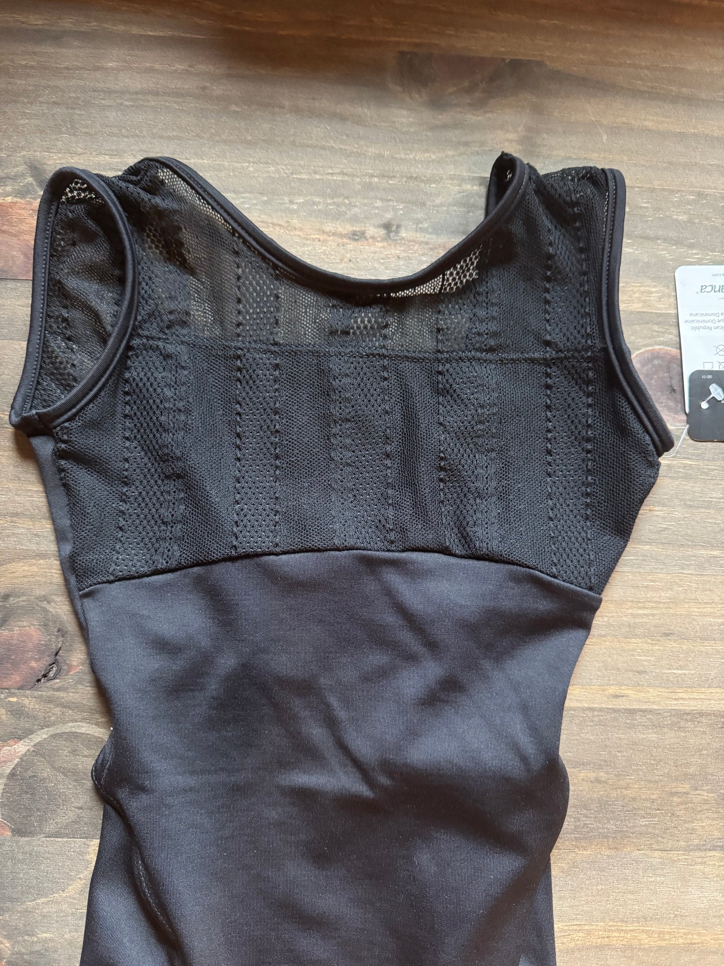Girls Striped Mesh Tank Leotard - L2305