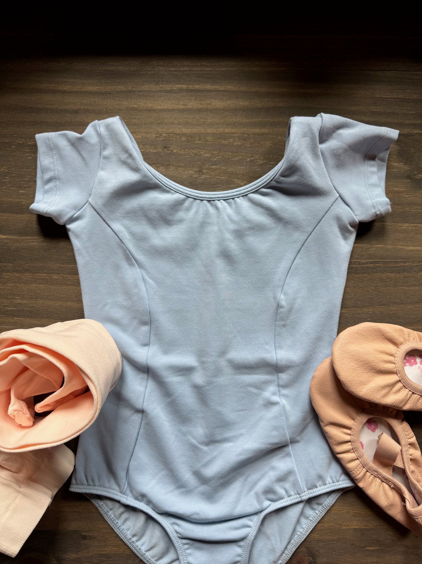 Beginner Ballet Kit - Blue Size 6x-7 - Footed Tights