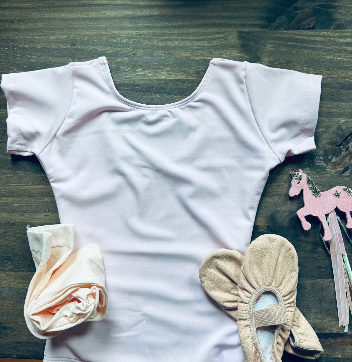 Beginner Ballet - Pink Leotard Size 6x-7 - Footed Tights