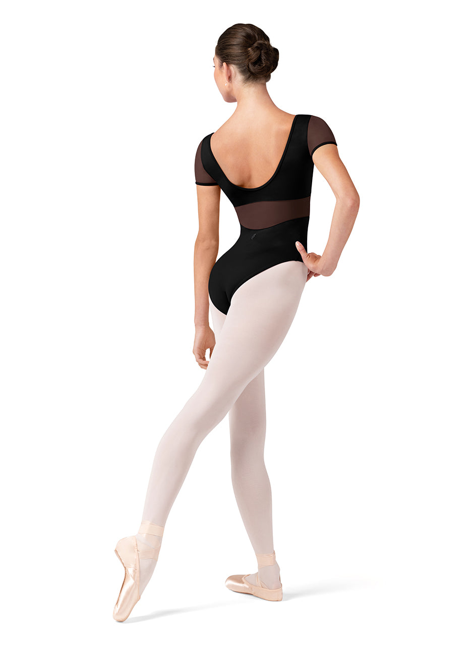 Embroidered Cap Sleeve Leotard - L20001