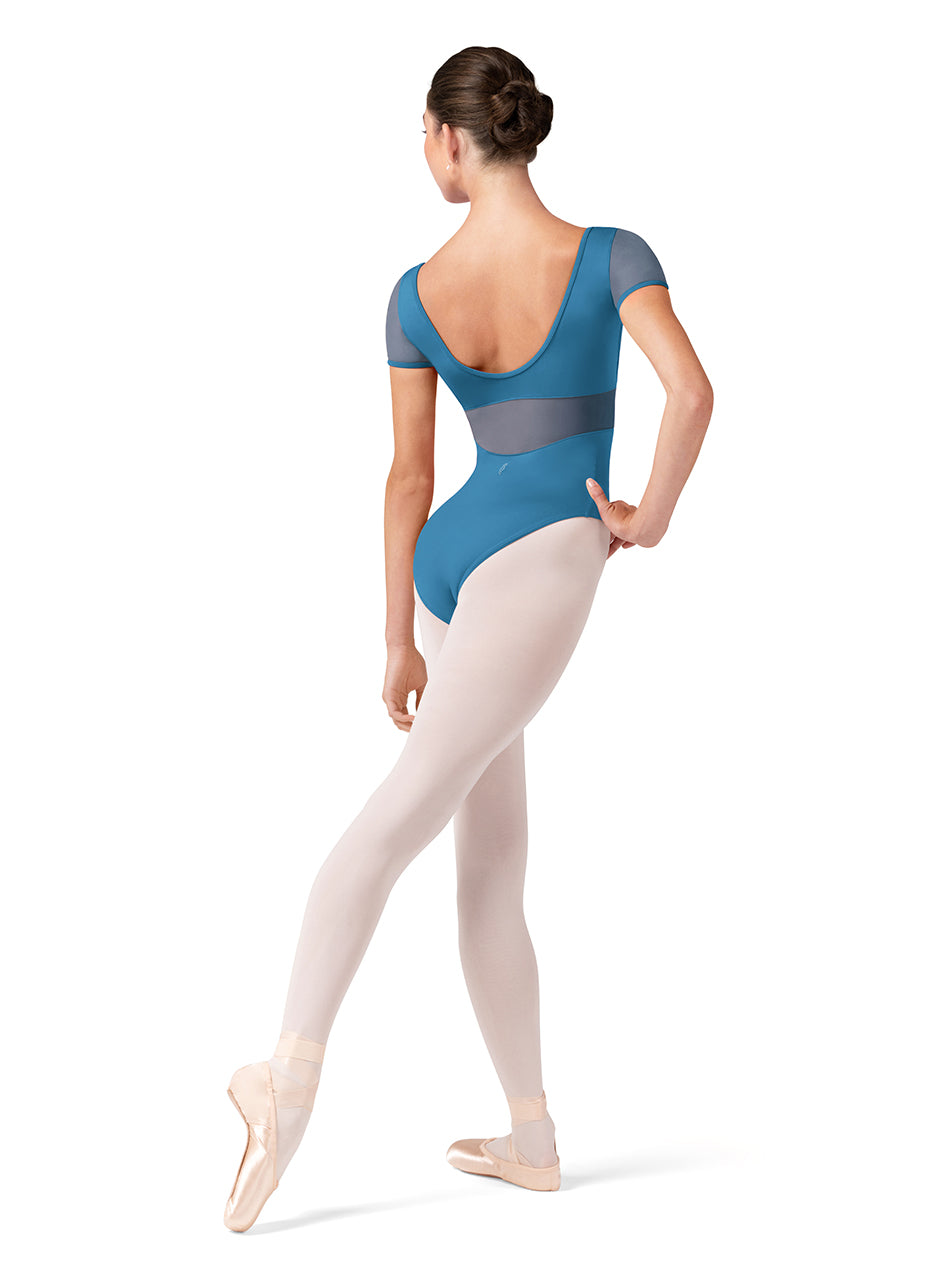 Embroidered Cap Sleeve Leotard - L20001