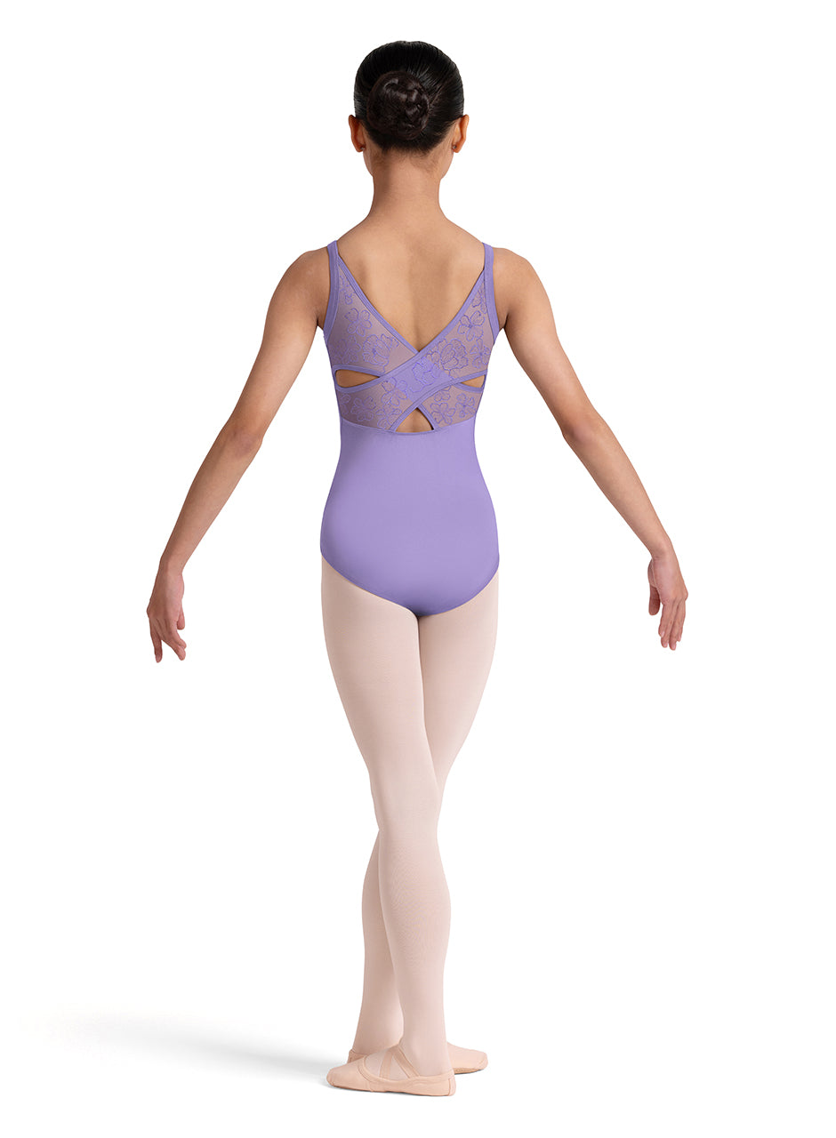 Girls Embroidered Back Camisole Leotard - CL70004