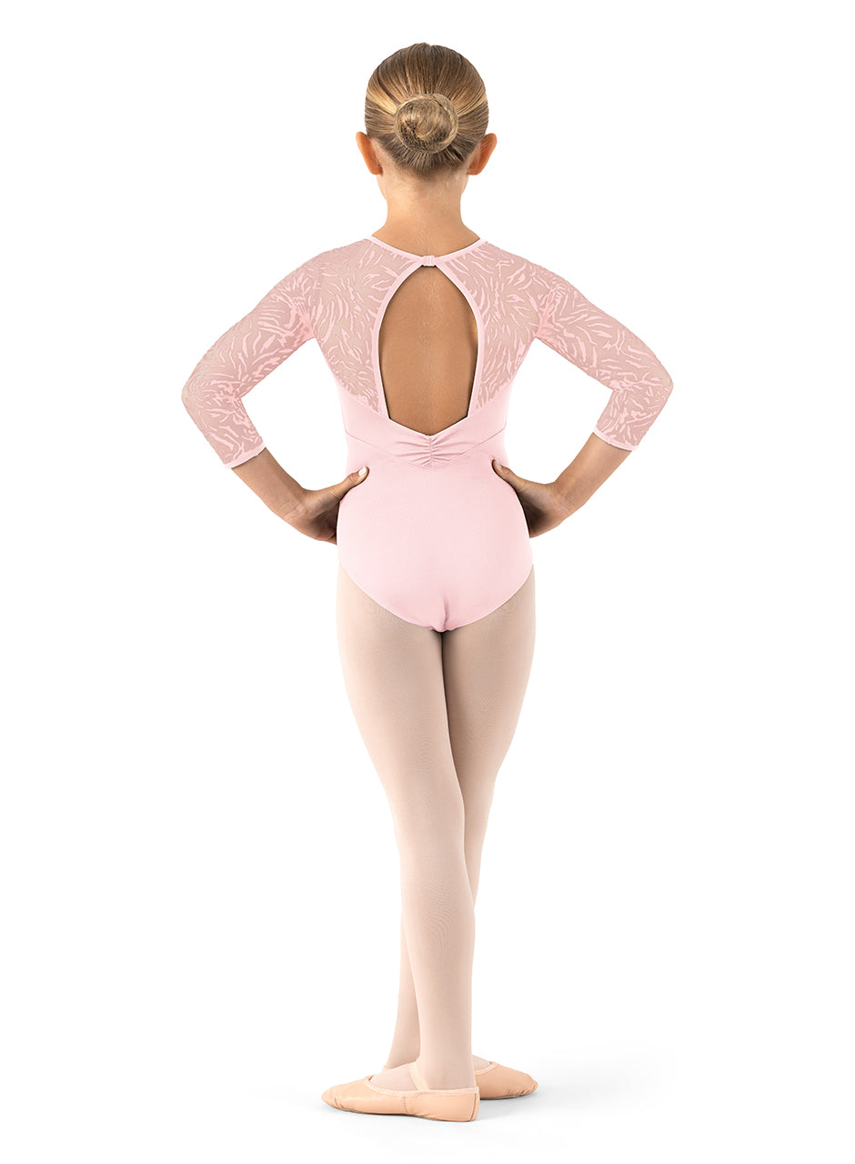 Girls Three Quarter Sleeve Leotard - CL1066