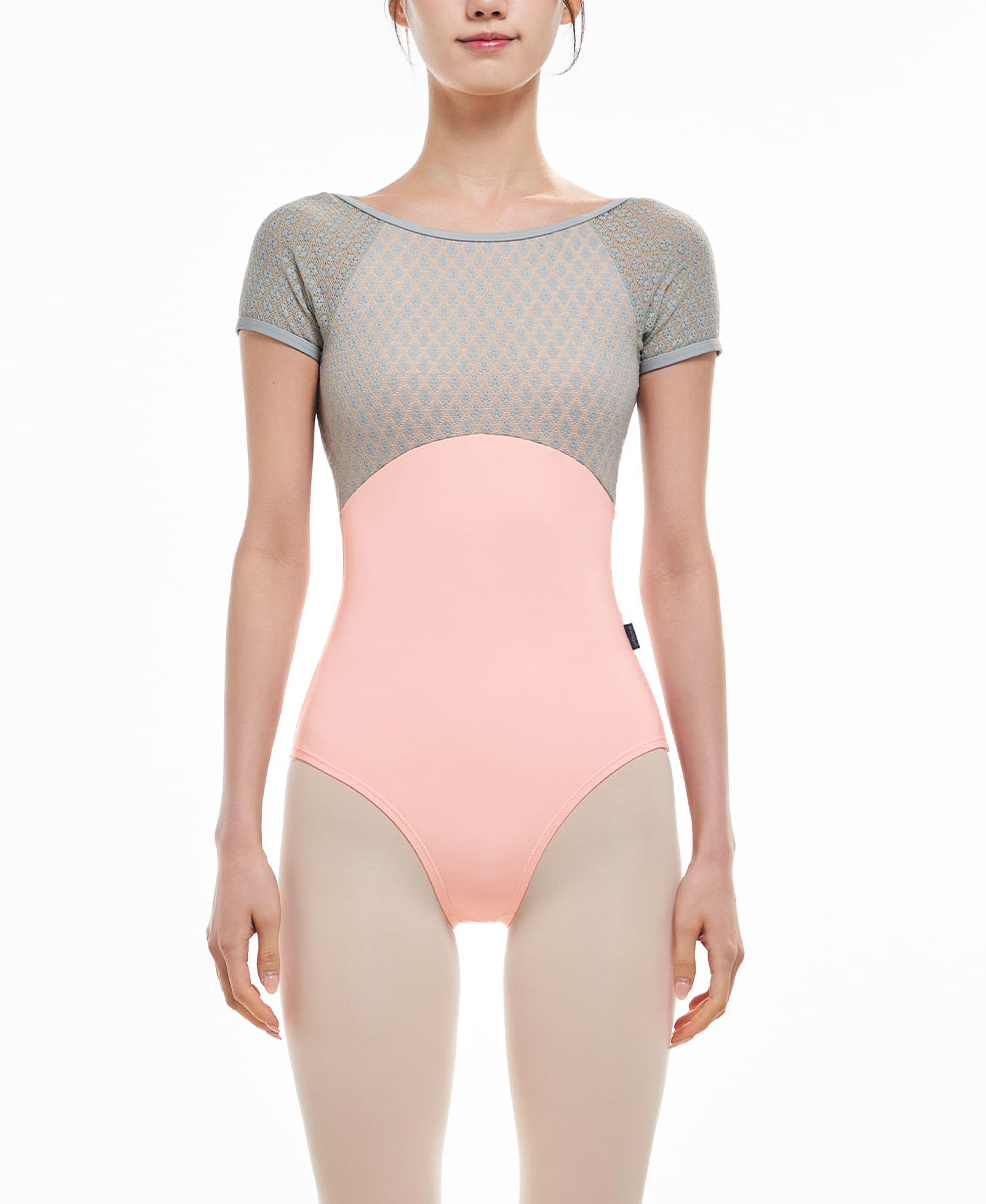 Diamond Lace Cap Sleeve Leotard - 5325