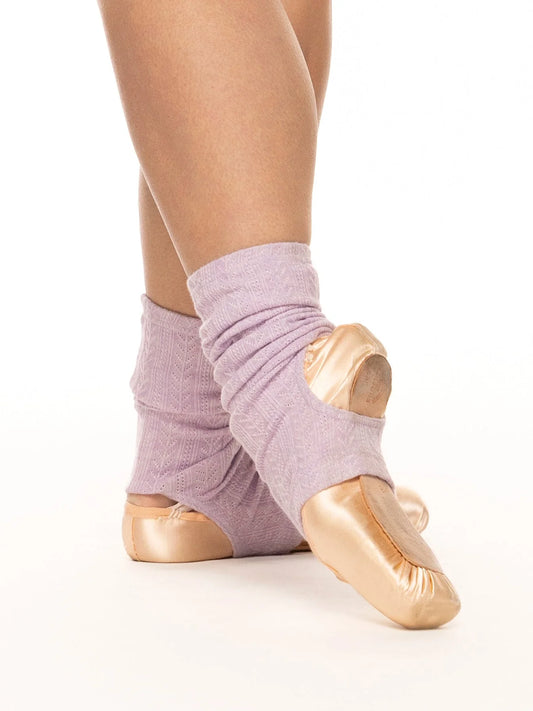 Girls Knit Stirrup Ankle Leg Warmer