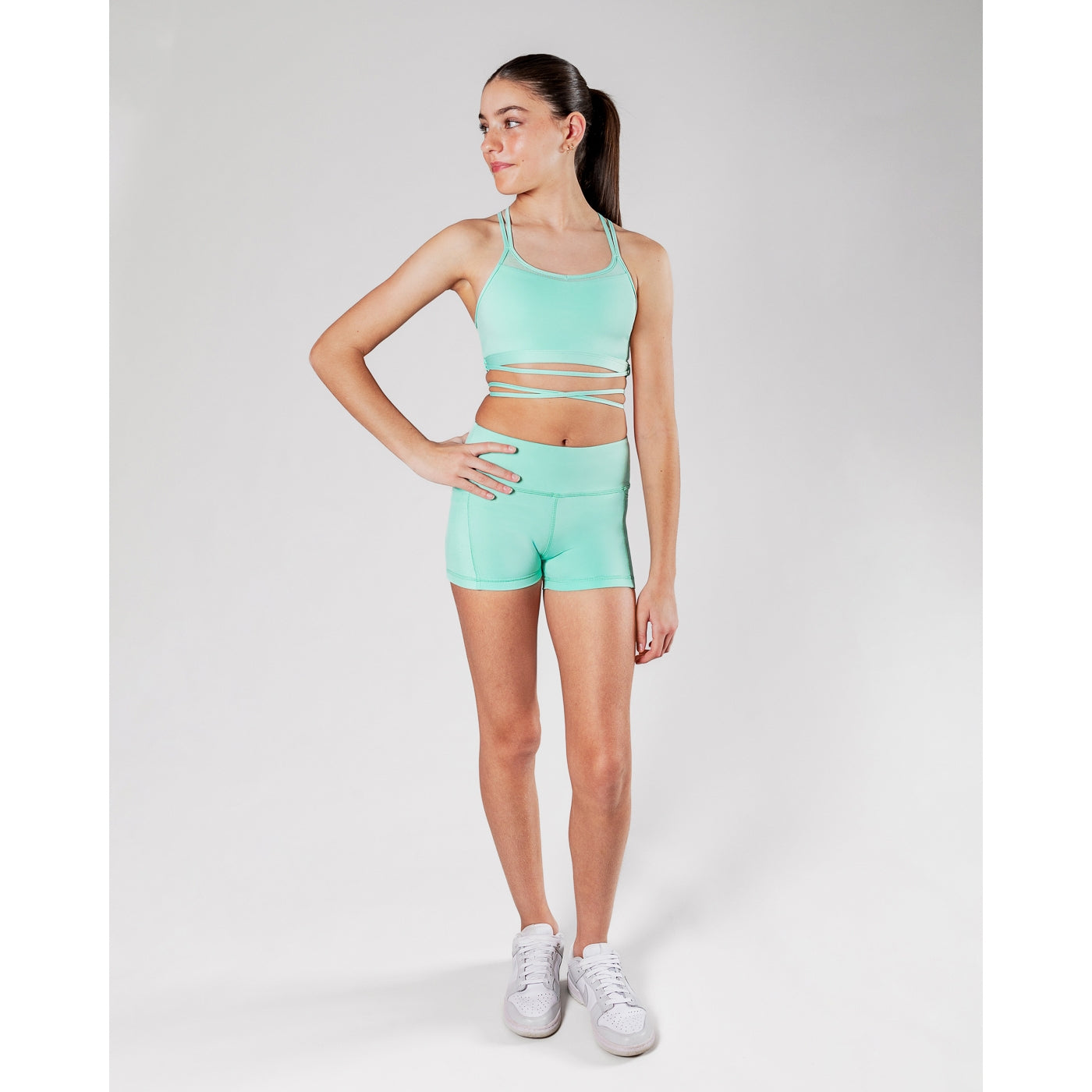 Girls Roxy Mesh Crop Top - ICC147W1