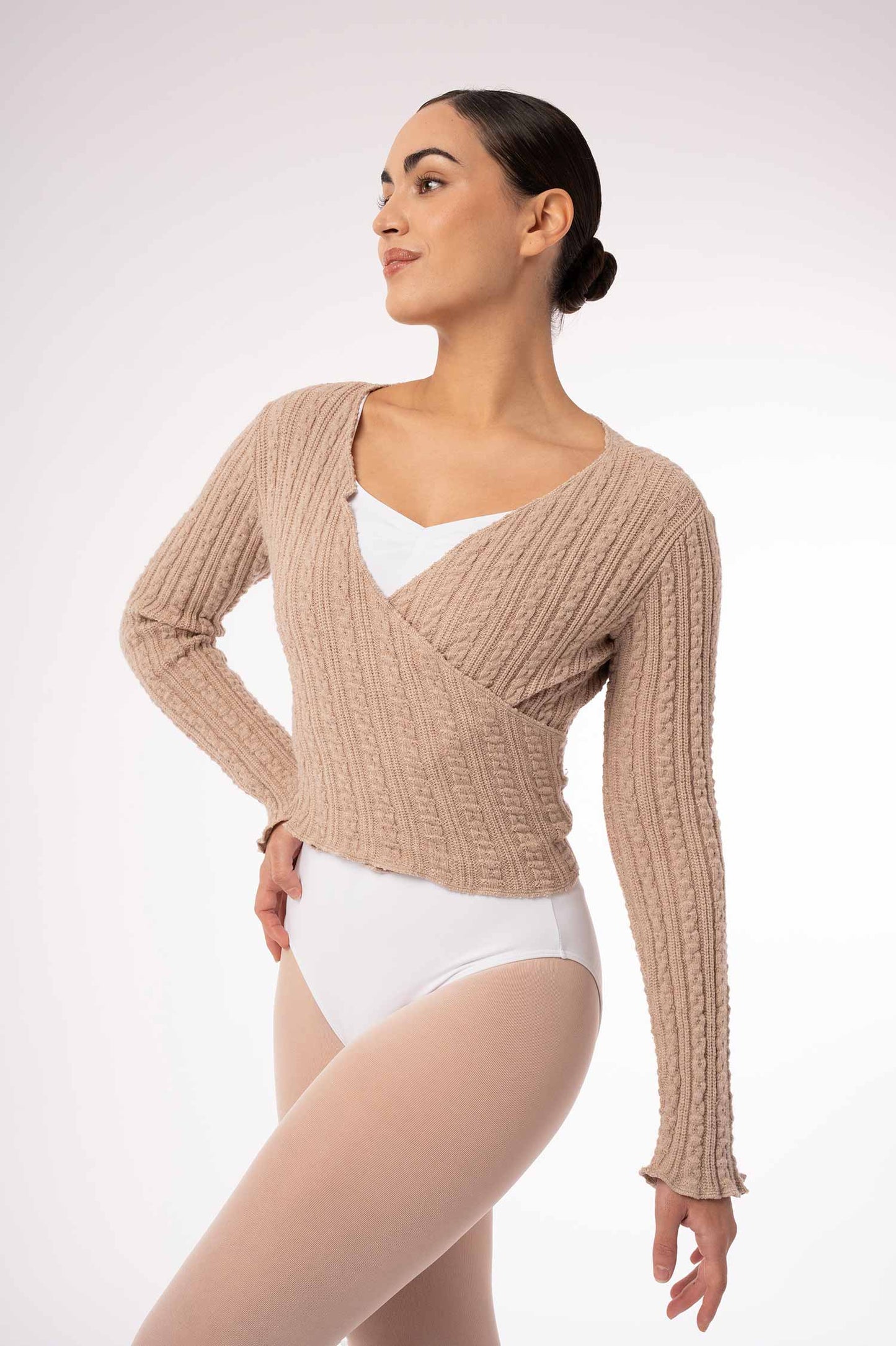 Girls Freya Knit Wrap Sweater - 6647