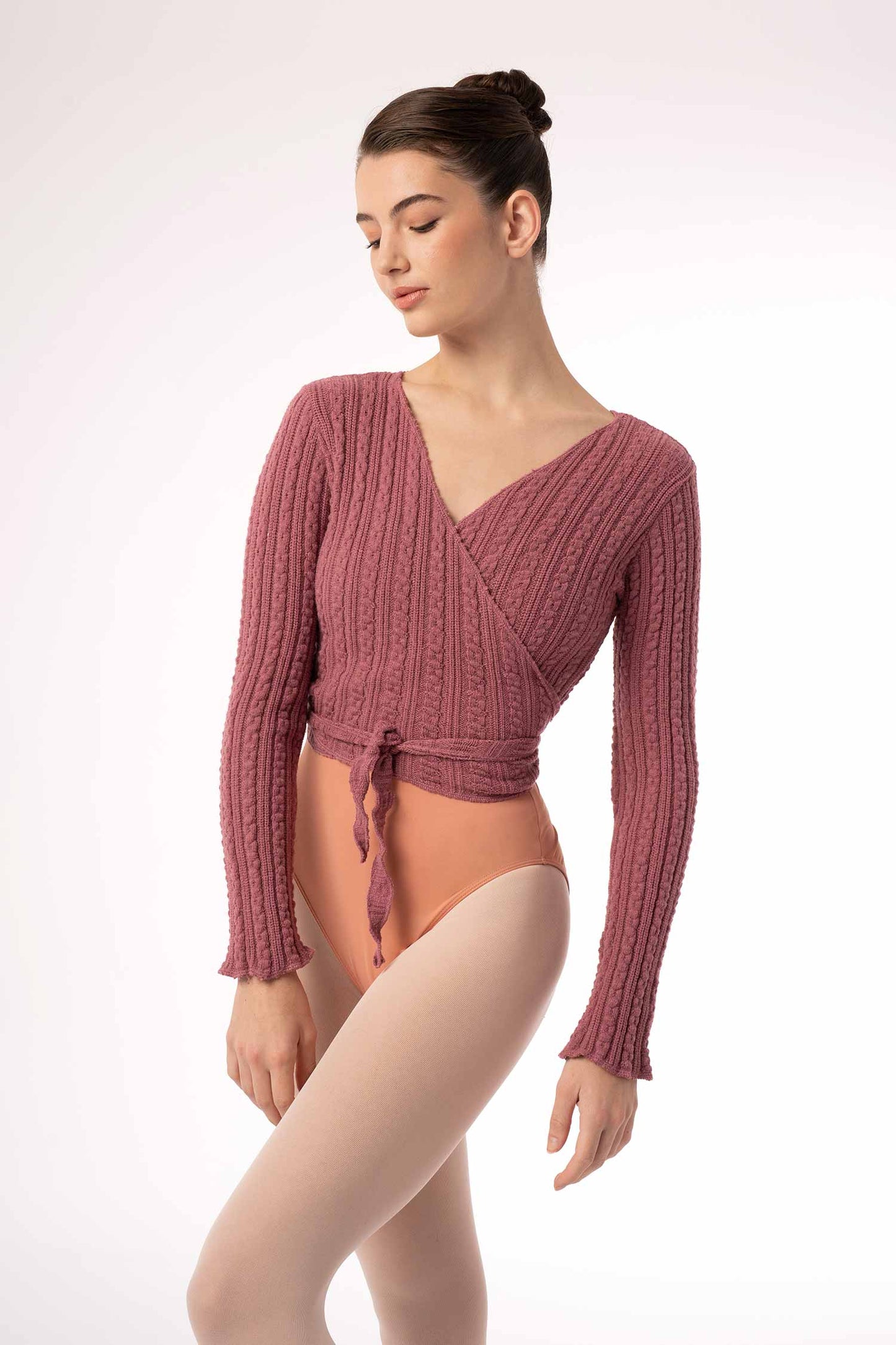 Girls Freya Knit Wrap Sweater - 6647