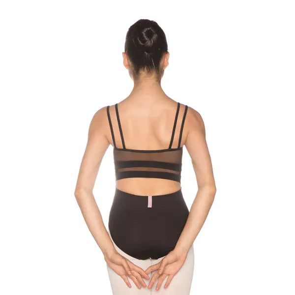 Girls Mitzuko Double Camisole Leotard with Mesh Inserts - L-M22