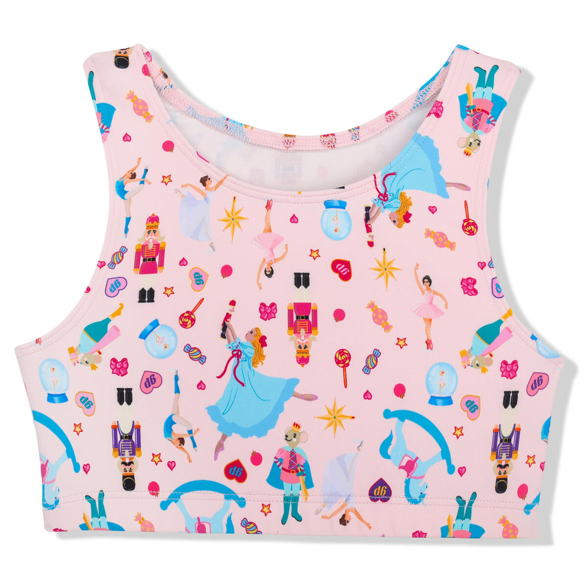 Girls Nutcracker Print Crop Top