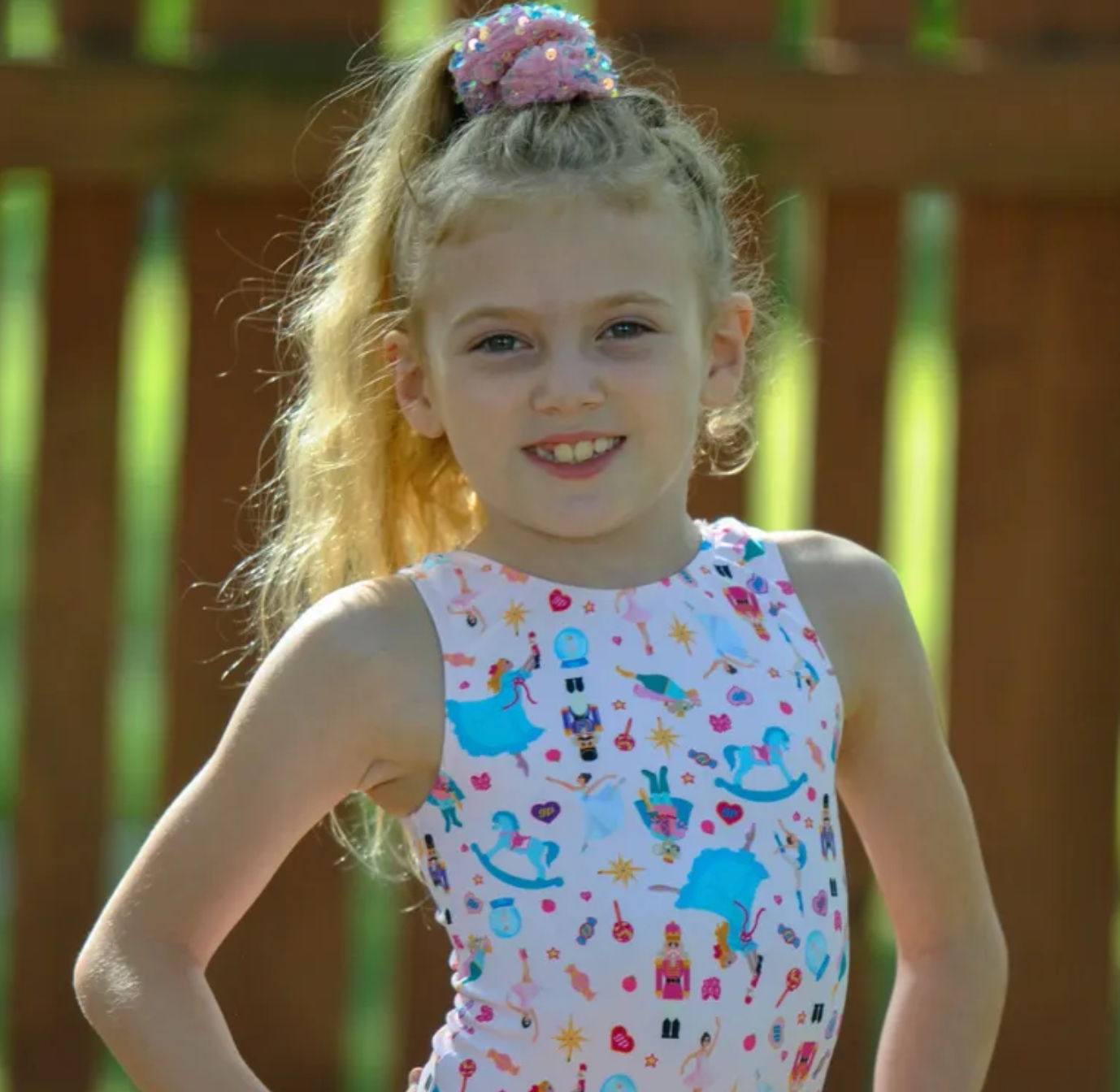 Girl Power Sport Girls Nutcracker Print Tank Leotard LE107