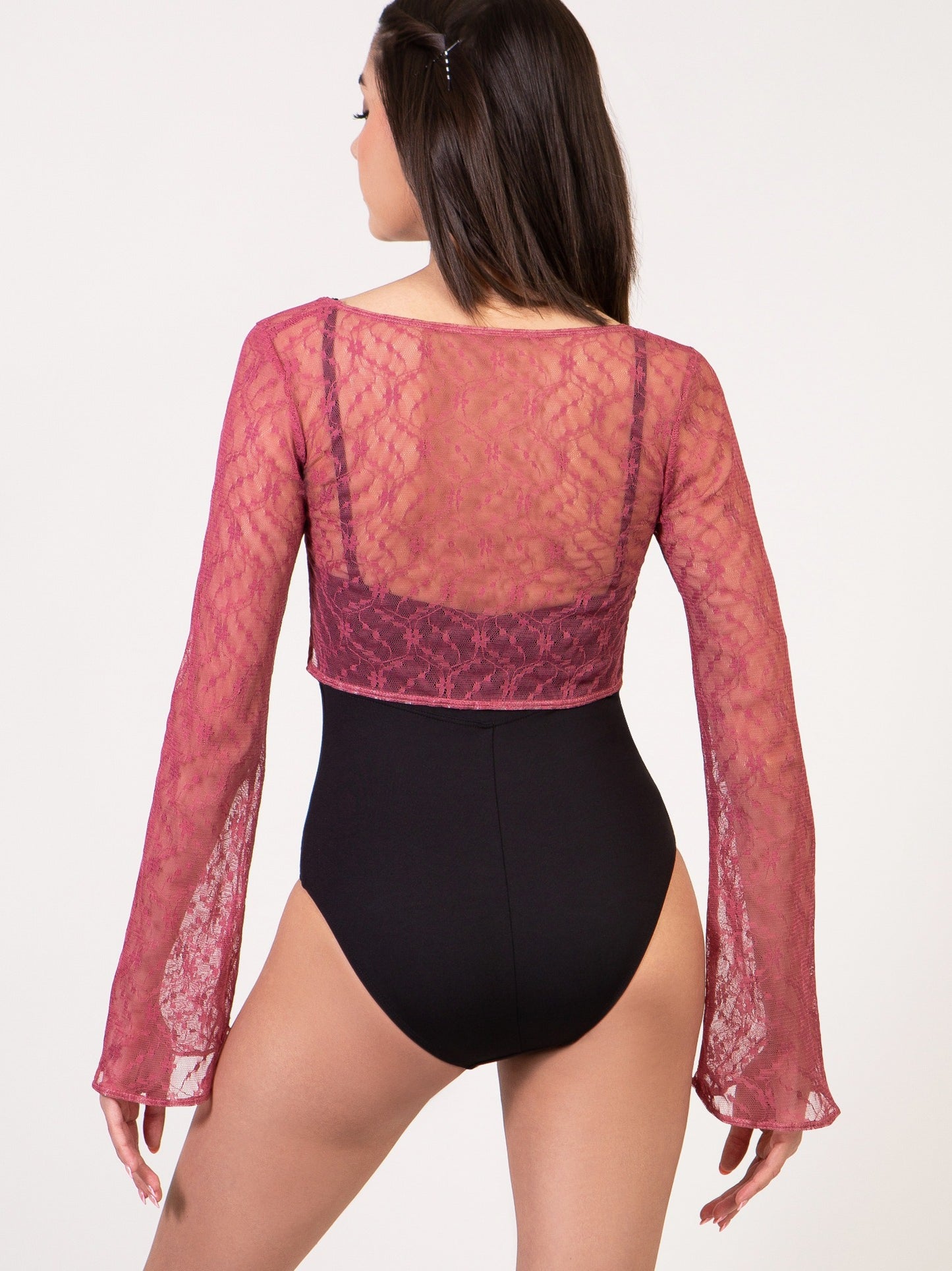 Chateau Lace Front Tie Crop Top - 4019A