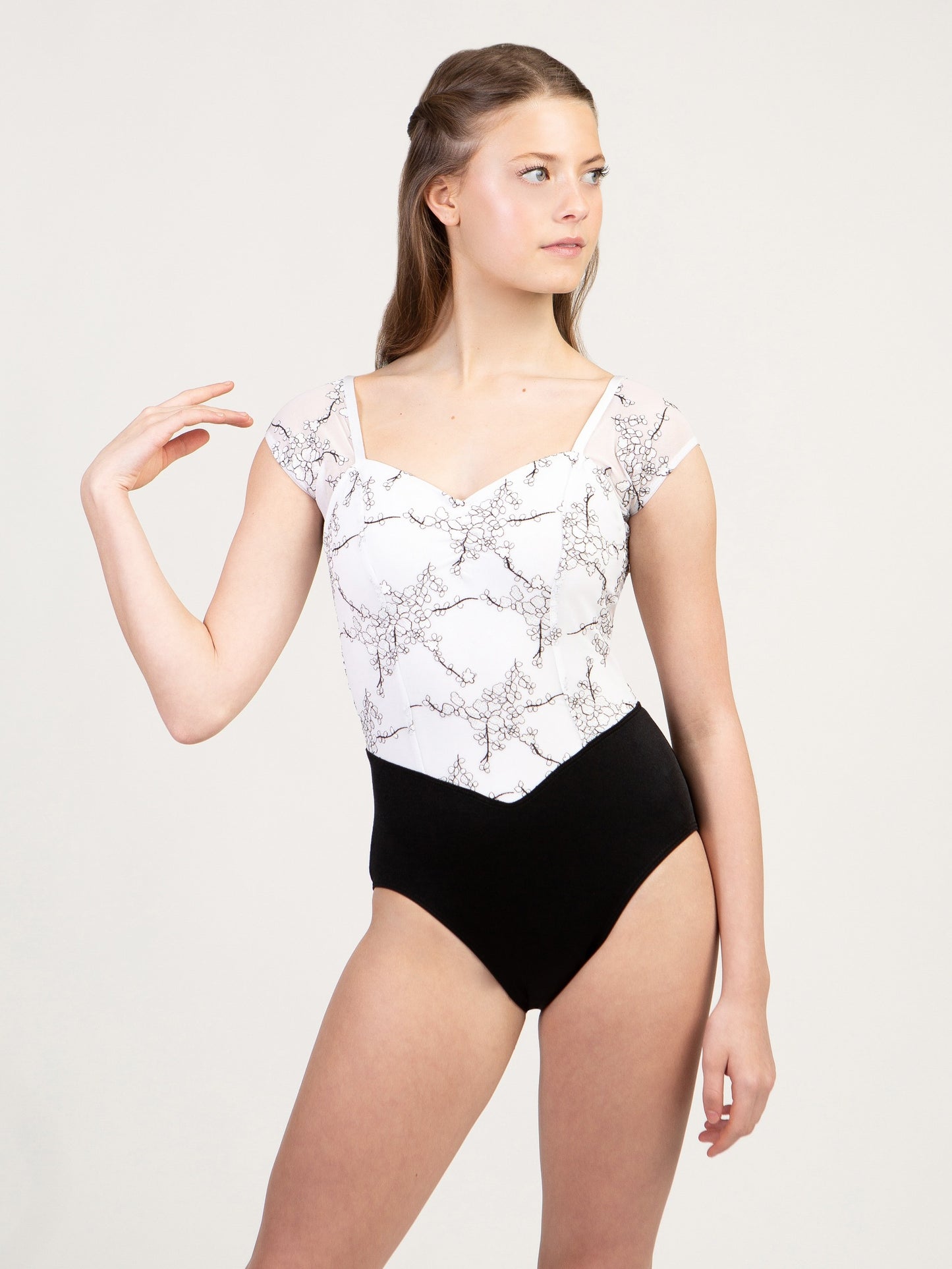 Soiree Pinch Front Cap Sleeve Leotard - 2660A