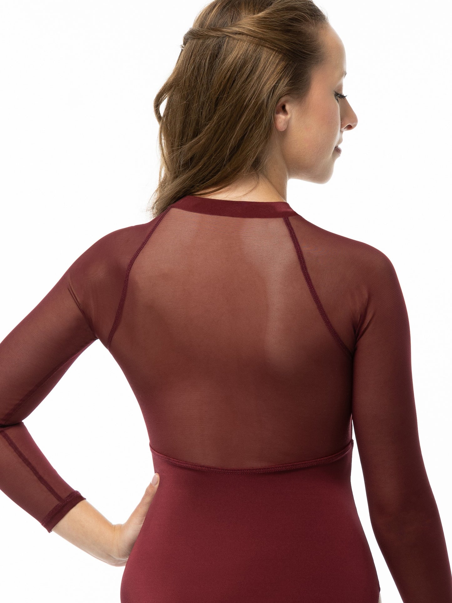 Zip-Front Leotard with Retro Print - 2561A