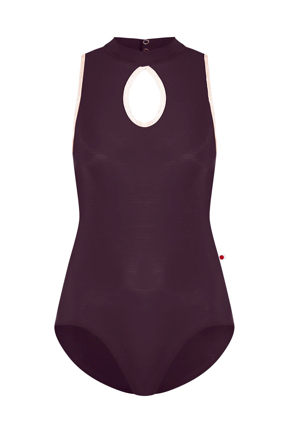 Elise High Neck Leotard - Eggplant