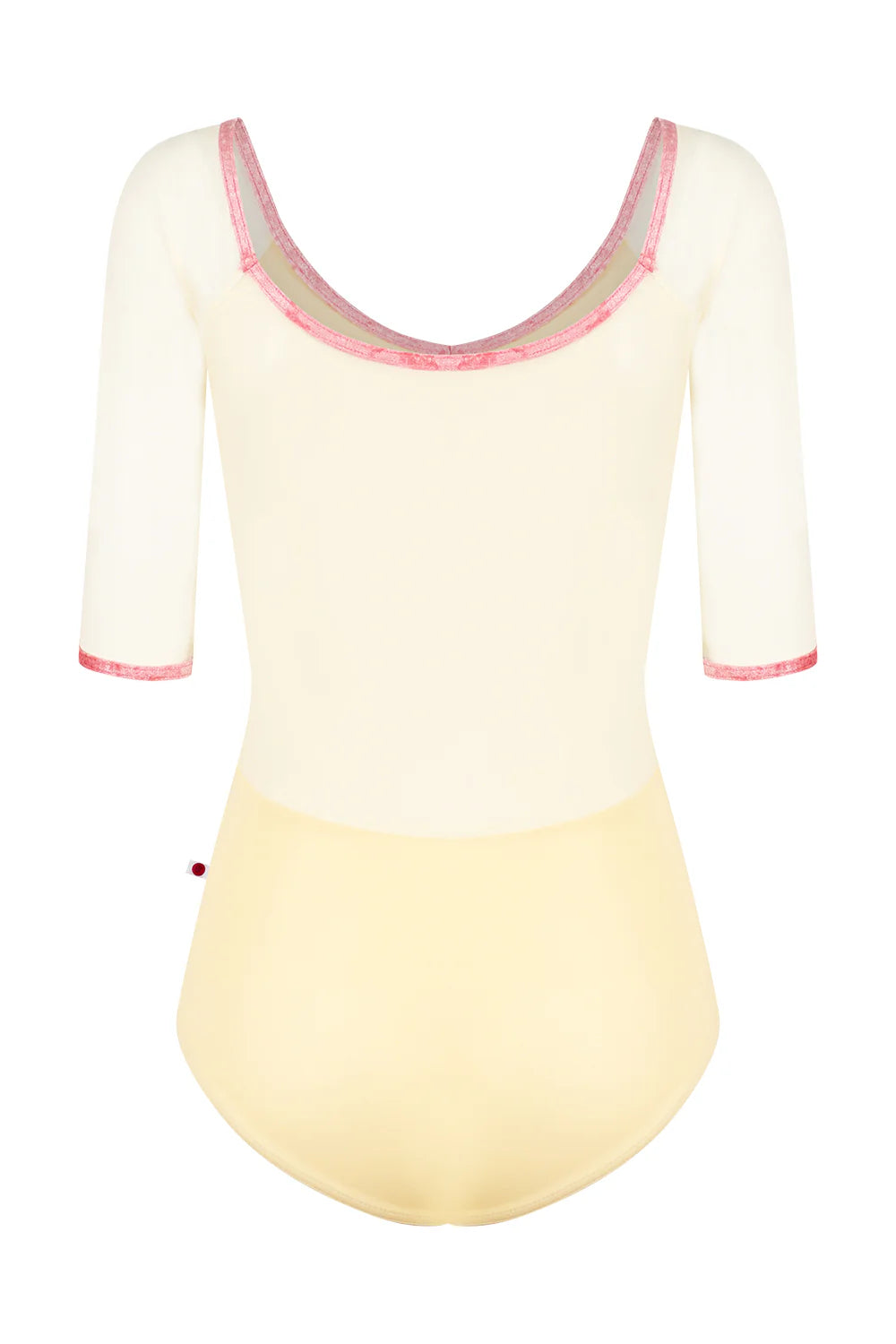 Nina Mesh Half Sleeve Leotard - Vanilla