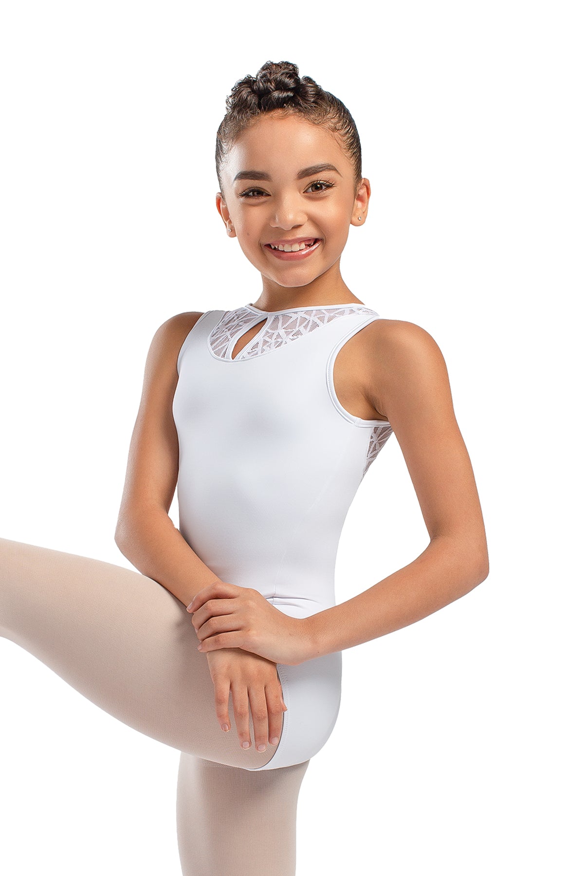 Girls Tank Leotard with Keyhole Neckline - L1819