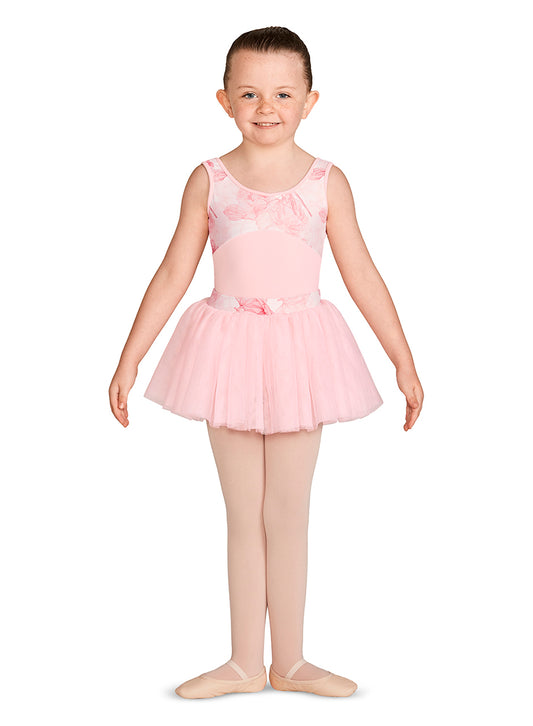 Girls Printed Bodice Tank Leotard - M467C