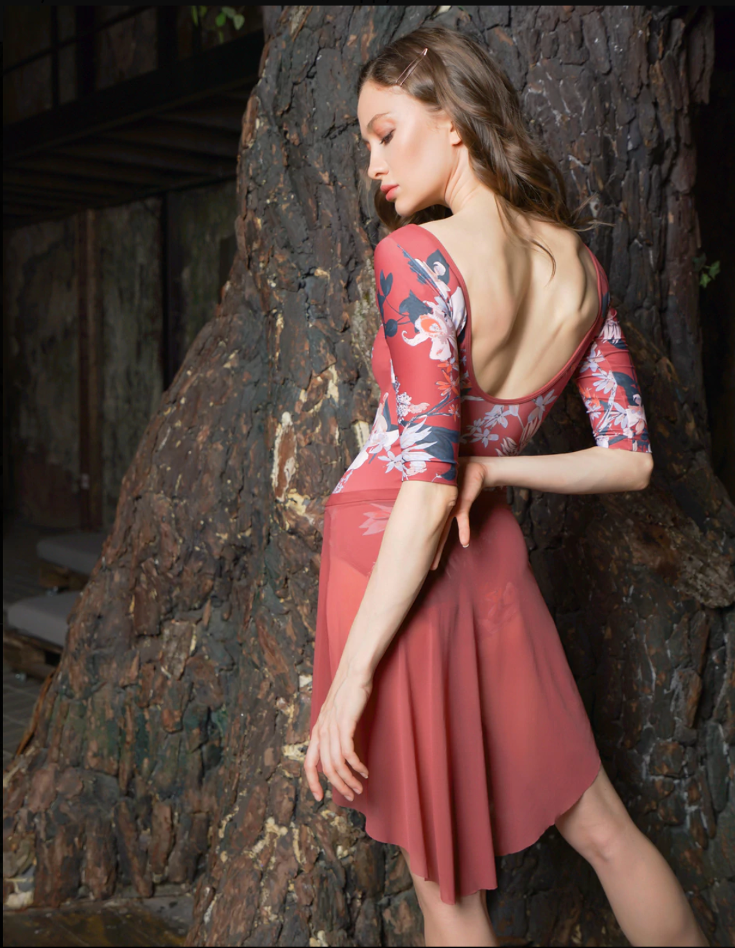 Poppy Leotard in Cinnamon Flower