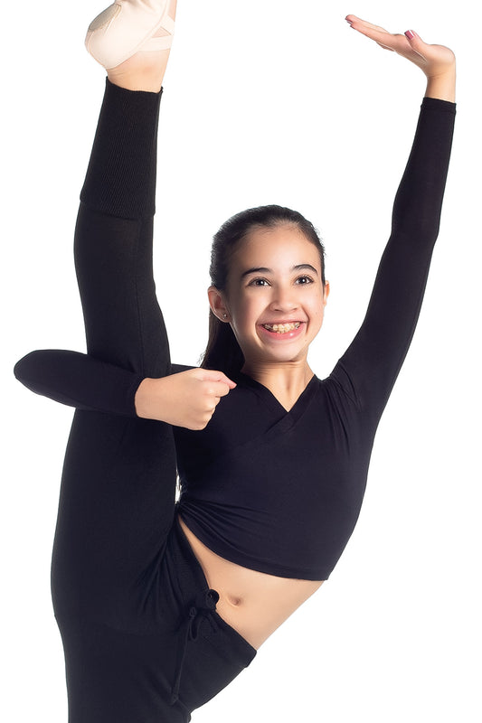 Girls Long Sleeve Crop Top - L2045