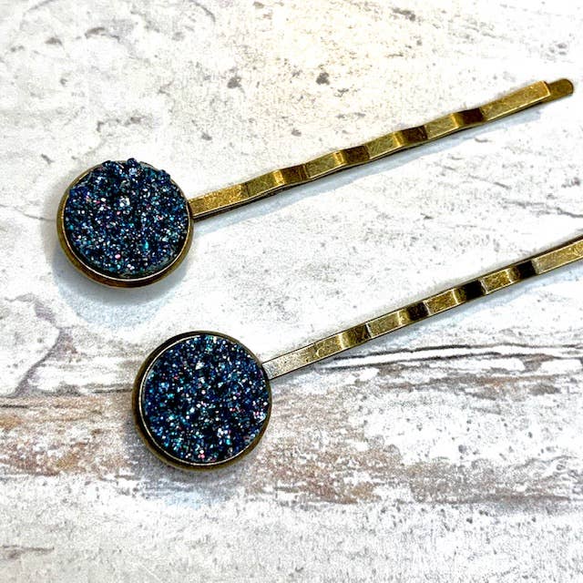 Druzy Bobby Pins