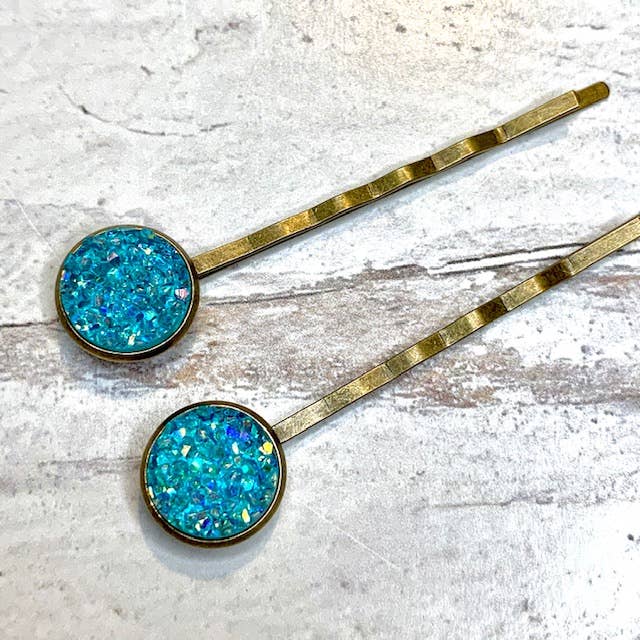 Druzy Bobby Pins