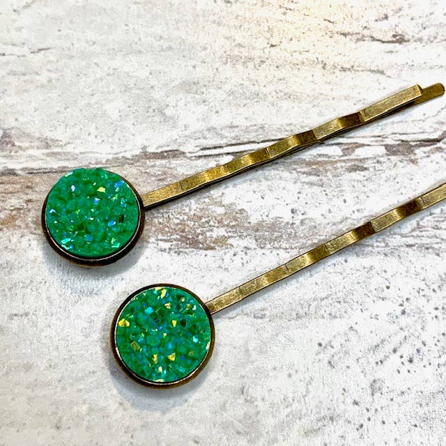 Druzy Bobby Pins