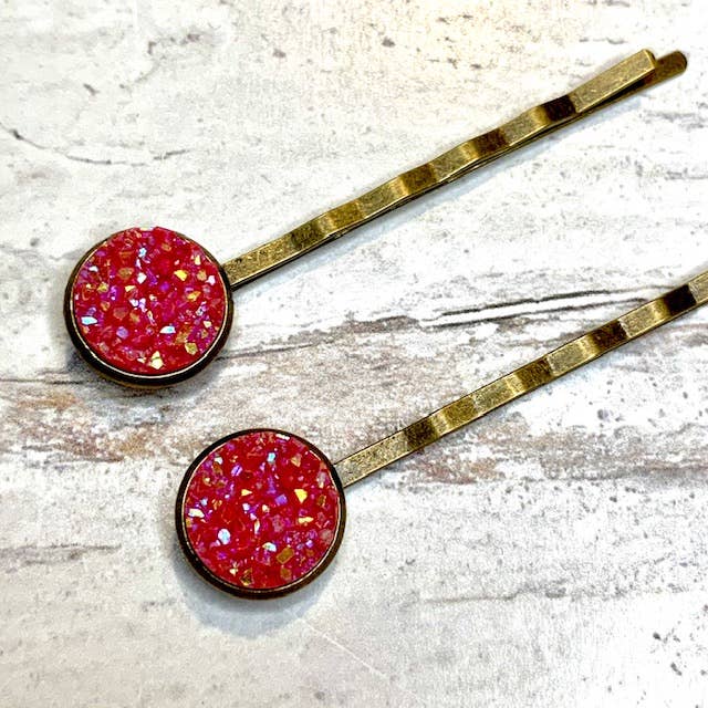 Druzy Bobby Pins