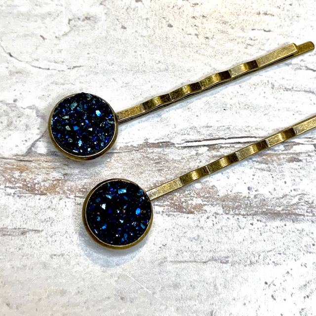 Druzy Bobby Pins