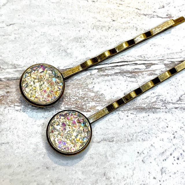 Druzy Bobby Pins