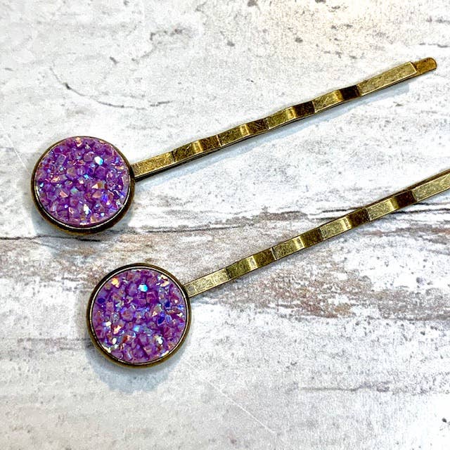 Druzy Bobby Pins