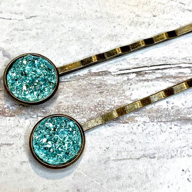 Druzy Bobby Pins