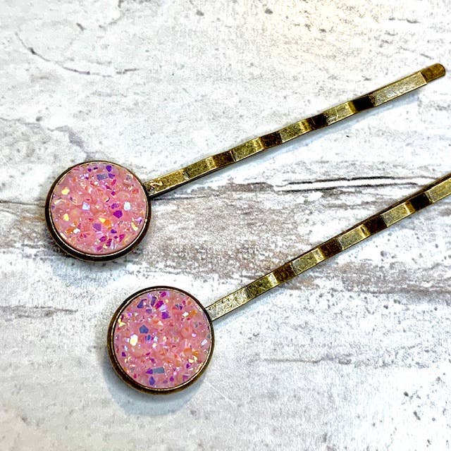 Druzy Bobby Pins
