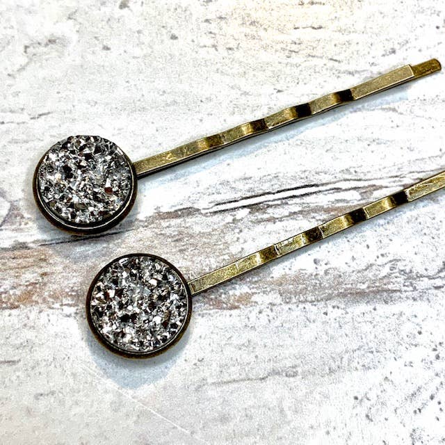 Druzy Bobby Pins