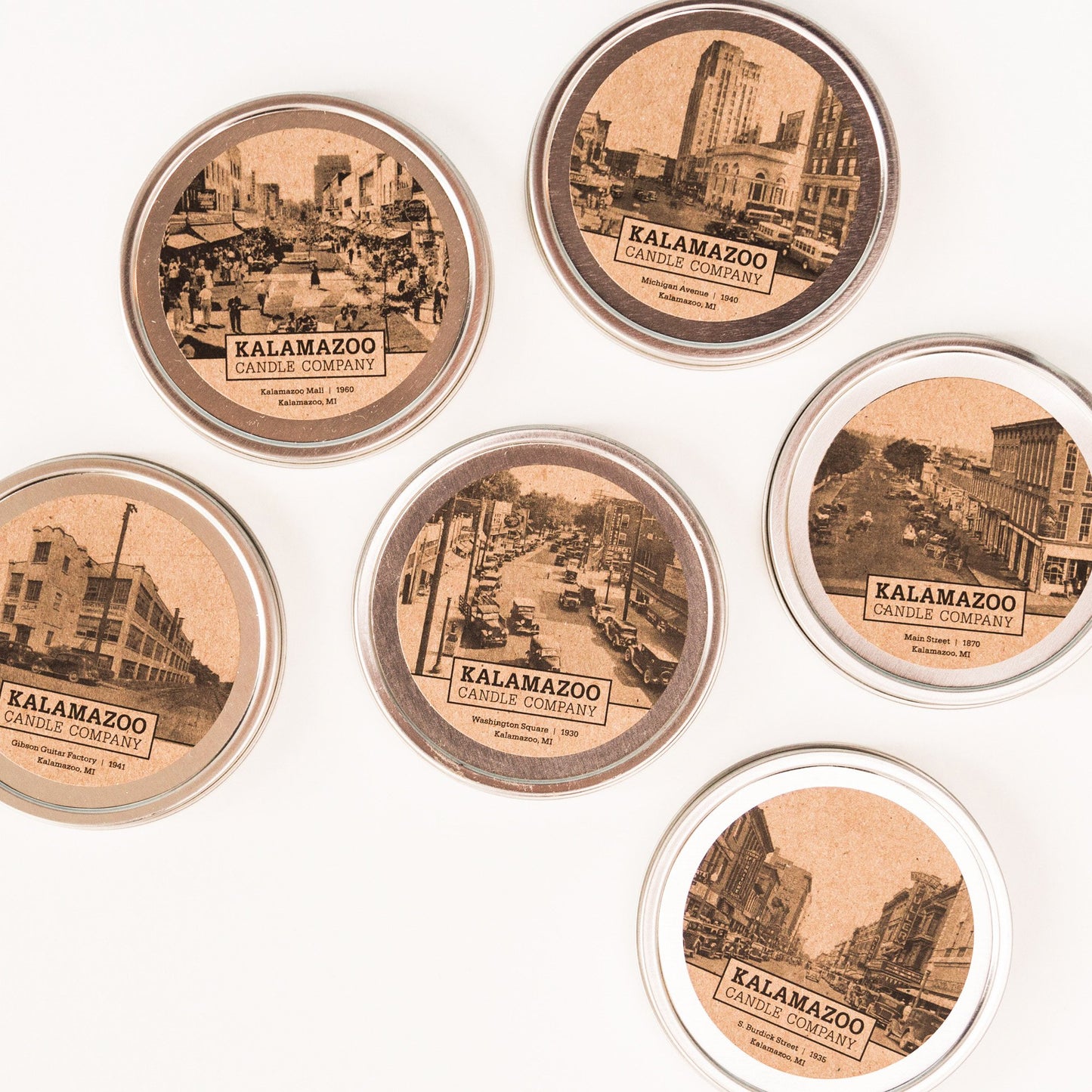 Kalamazoo Candle 6 ounce Candle Tins