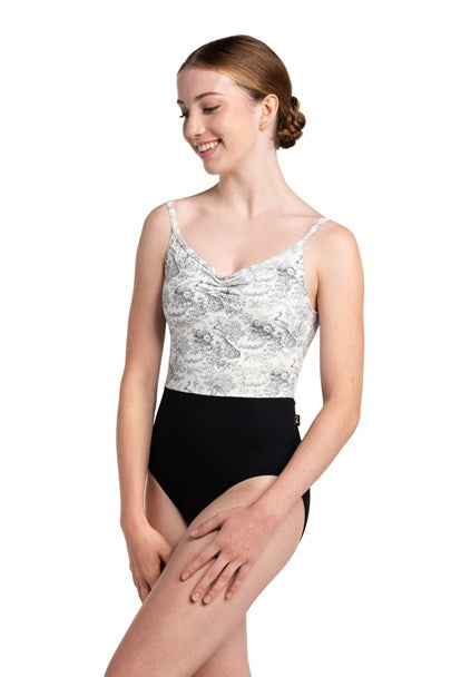 Liberty Camisole Leotard in Peacock Toile Print - 1078PT