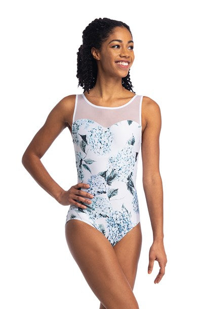 Tatiana Tank Leotard with Winter Hydrangea - 197WH