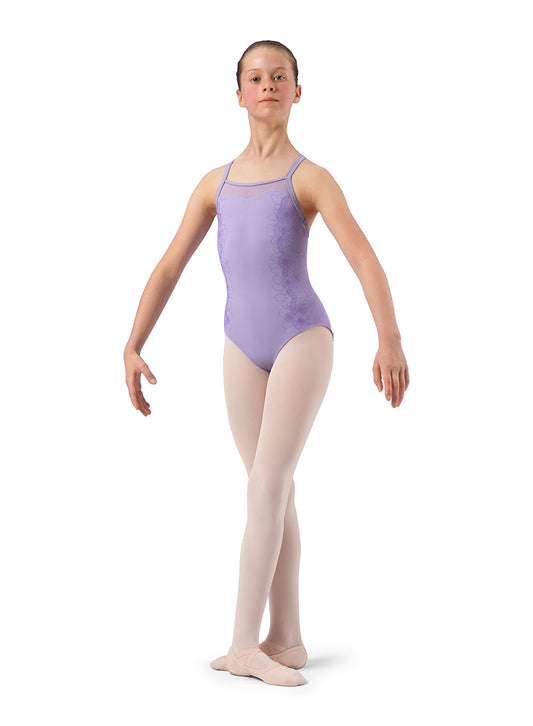 Girls Lace Print Camisole Leotard - CL4147
