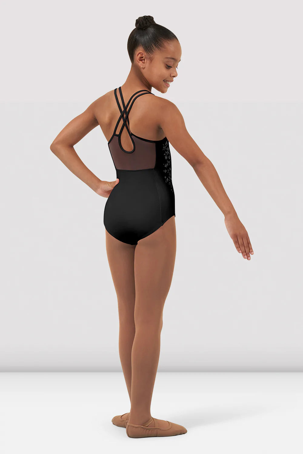 Girls Flower X-Back Camisole Leotard - CL6697
