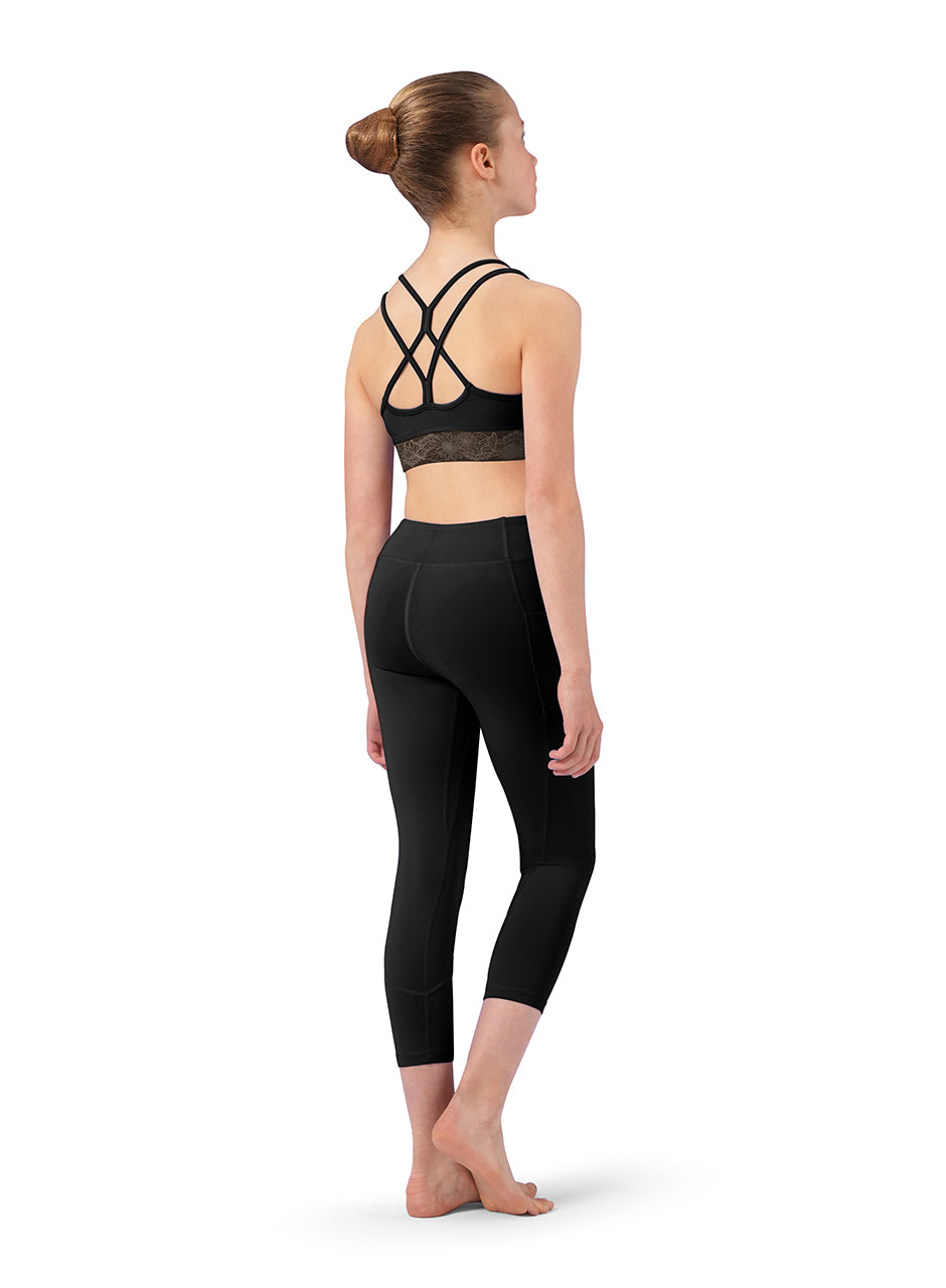 Girls Lace Print Camisole Crop Top - CZ0127