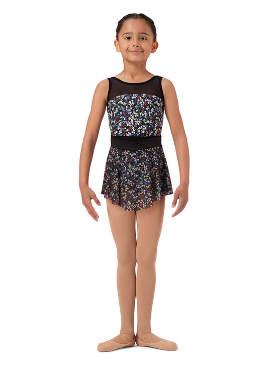 Girls Floral Print Skirt - MS1085C