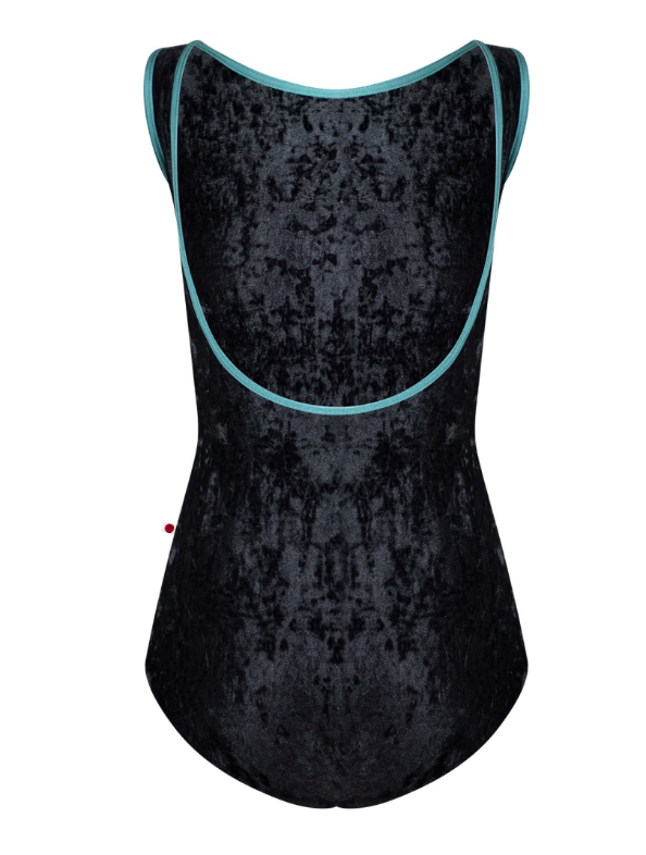 Sofiane Tank Leotard in Black Velvet