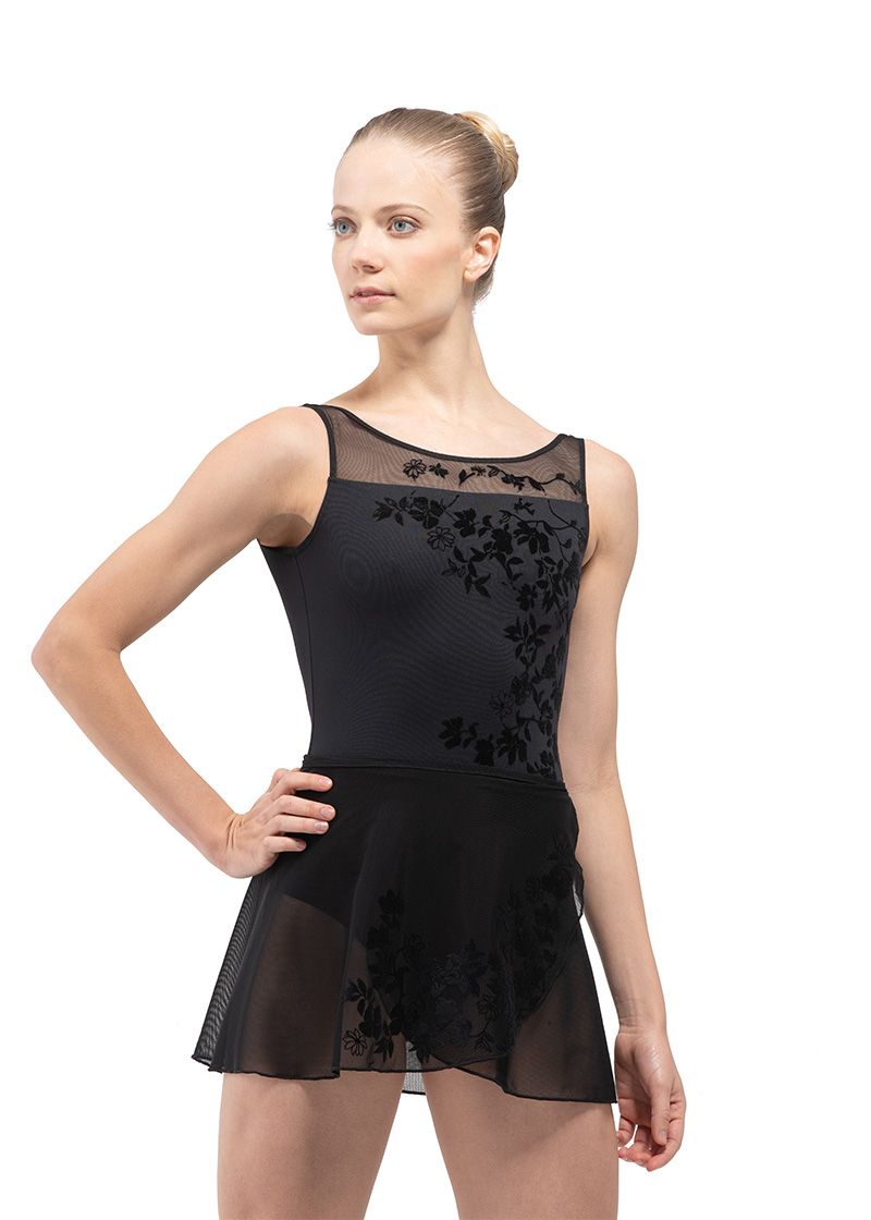 Leonie Mesh Wrap Skirt with Floral Detail - Multiple Colorways