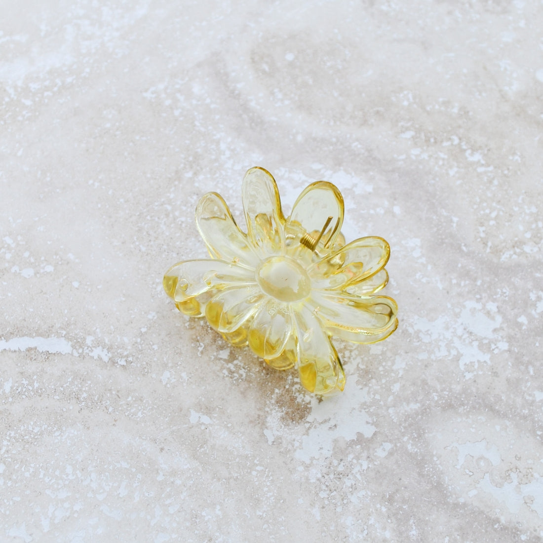 Clear Flower Hair Clips - Assorted Colors