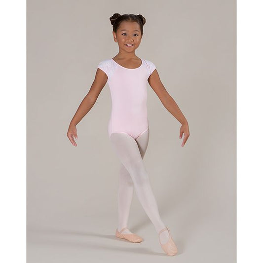 Girls Mila Lace Cap Sleeve Leotard - CL110