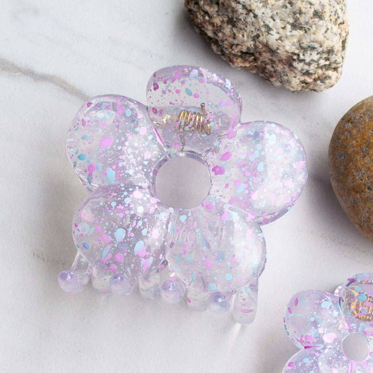 Big Fleur Hair Confetti Clips