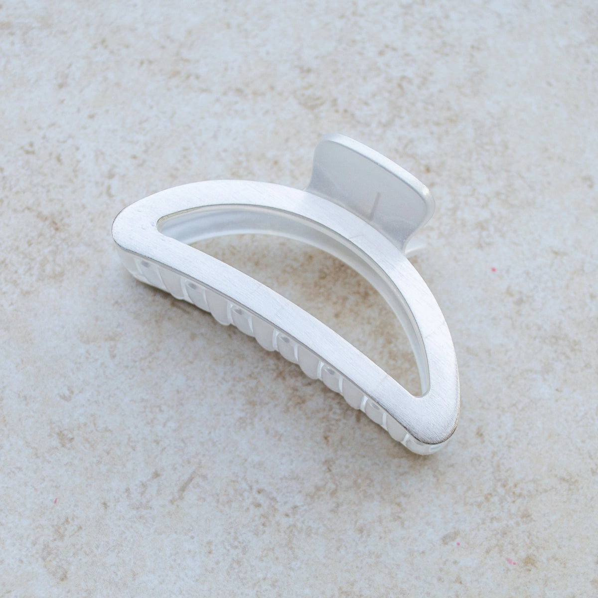 Silver Crescent Hair Clip