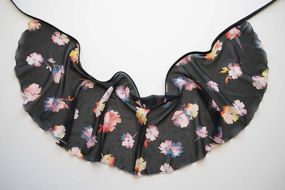 Wrap Skirt - Black and Bloom - WS226